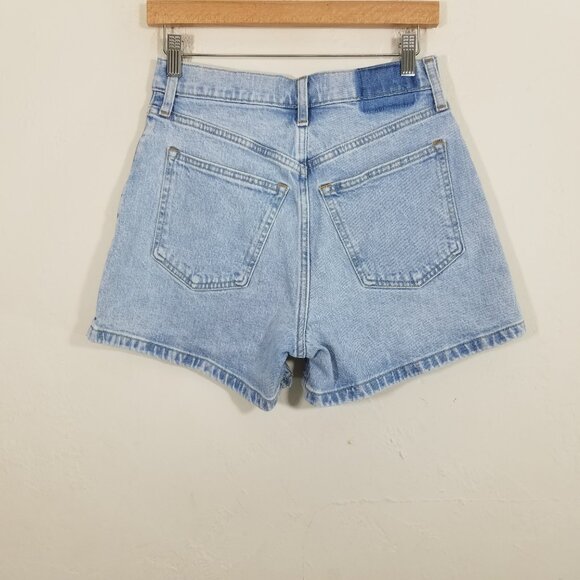 Abercrombie & Fitch The 4" Mom Short High Rise Jean Shorts Blue Size 2/26 - Picture 3 of 4